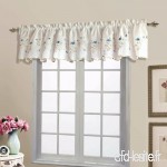 United Curtain Loretta Embroidered Sheer Shaped Valance  52 by 18-Inch  White/Blue by United Curtain - B017N2T8X2